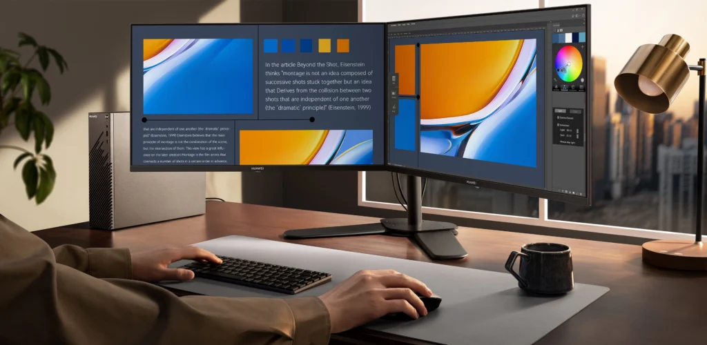 راهنمای خرید بهترین مانیتور گیمینگ_آفتاب شرق 143 مانیتور گیمینگ هواوی مدل MateView SE FHD