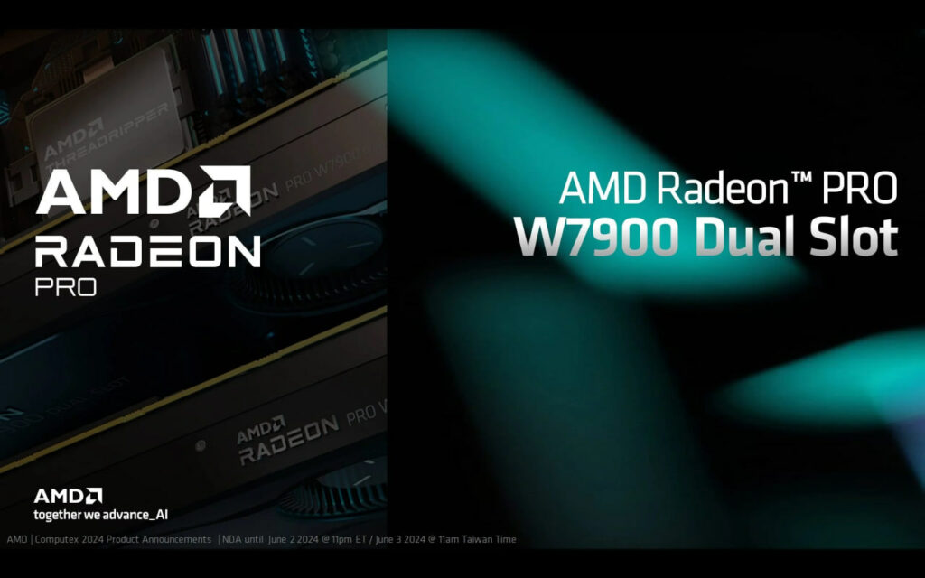AMD از کارت گرافیک تازه Radeon Pro W7900 Dual Slot رونمایی کرد_آفتاب شرق 4 1717400104 179 AMD از کارت گرافیک تازه Radeon Pro W7900 Dual Slot