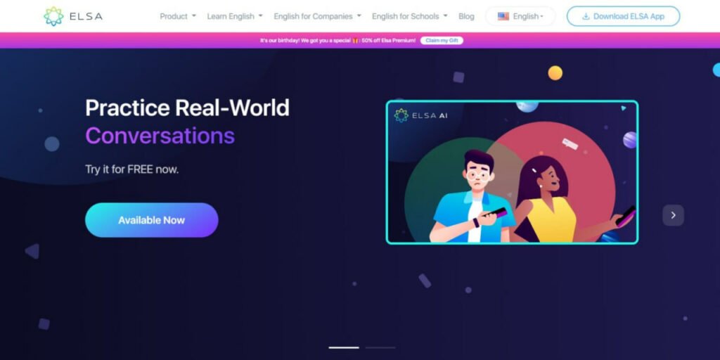 8 تا از بهترین برنامه های هوش مصنوعی برای اندروید در 2024_آفتاب شرق 88 ELSA Speak