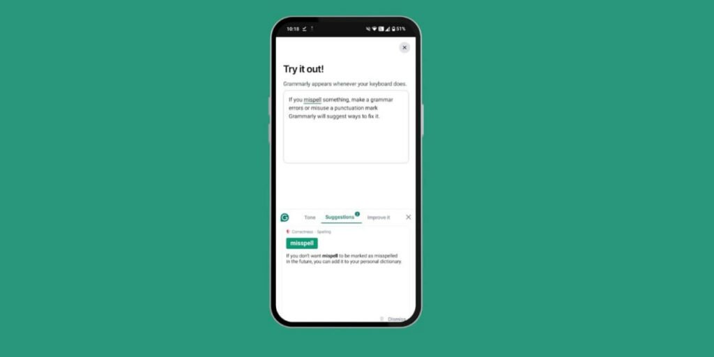 8 تا از بهترین برنامه های هوش مصنوعی برای اندروید در 2024_آفتاب شرق 80 Grammarly