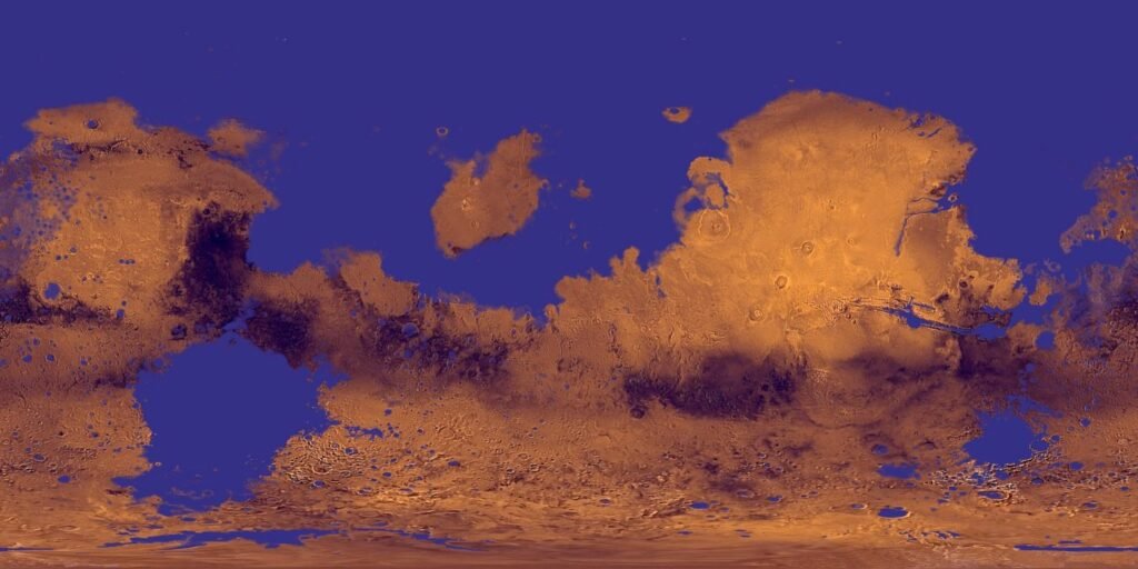 آب در مریخ؛ آیا در سطح مریخ دریاچه و آب وجود دارد؟_آفتاب شرق 18 نقشه آب در مریخ