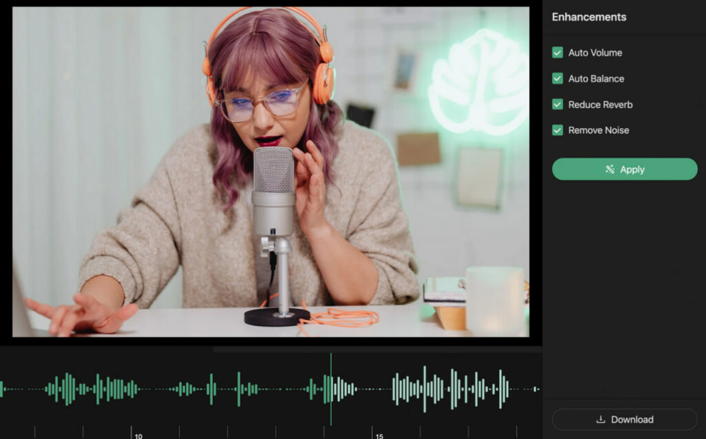 بهترین هوش مصنوعی حذف نویز صدا_آفتاب شرق 24 ویرایش صدا با Audo Studio
