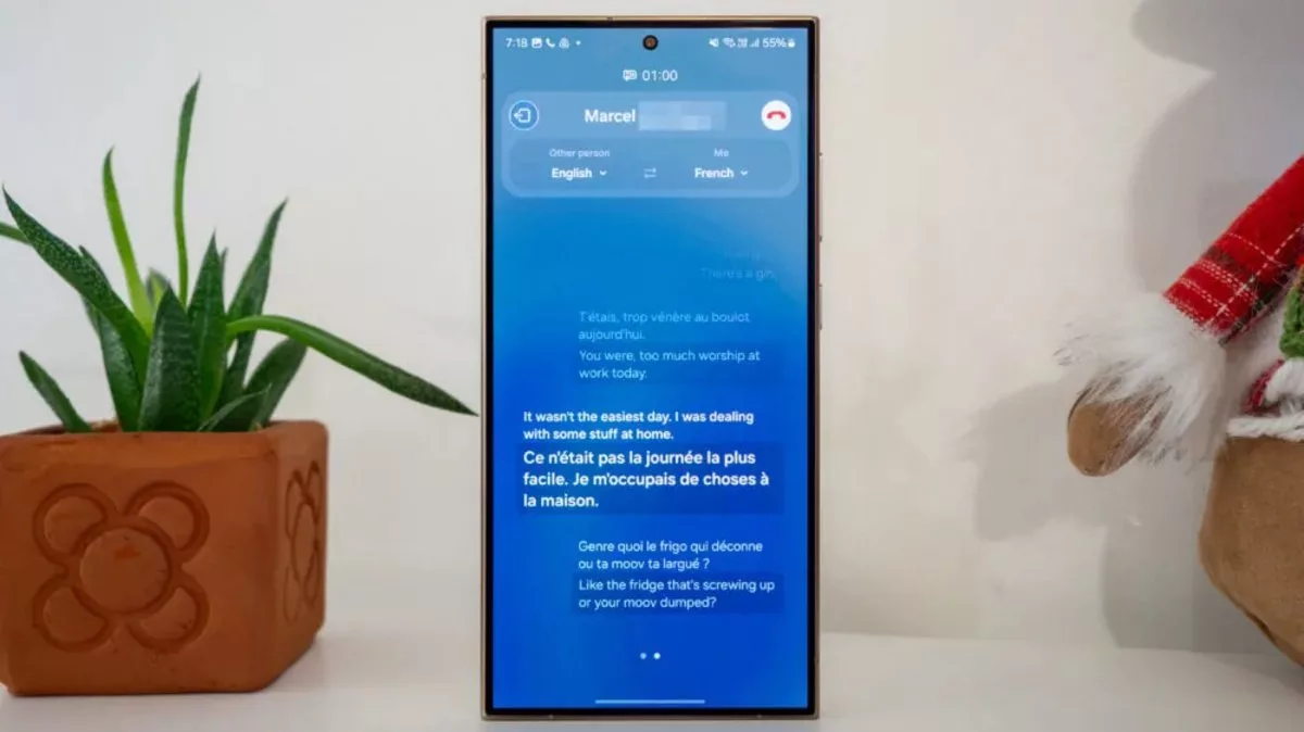 قابلیت ترجمه زنده در گلکسی AI