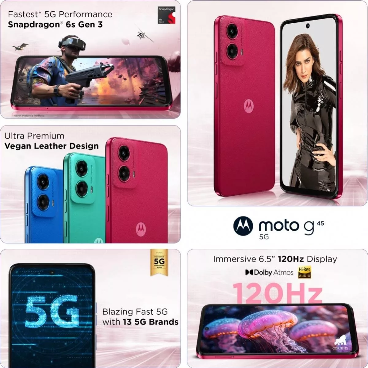 موتورولا موتو G45 5G با قیمت 130 دلار معارفه شد_آفتاب شرق 7 موتو G45 5G