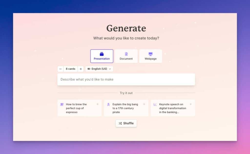 ساخت پاورپوینت با هوش مصنوعی Gamma