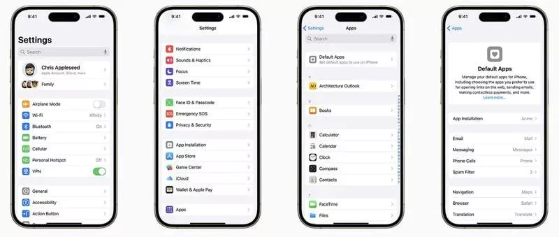 اپل حذف برنامه‌های اصلی مانند اپ استور را در اتحادیه اروپا ممکن می‌کند