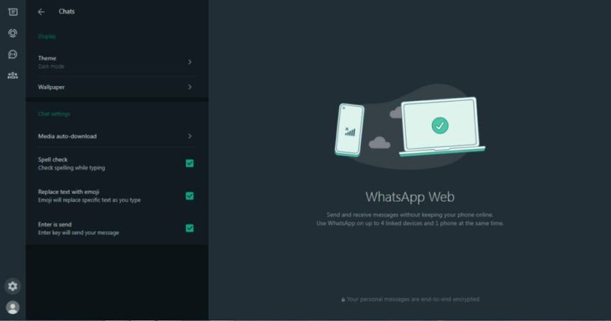 چگونه صفحه واتساپ را مشکی کنیم