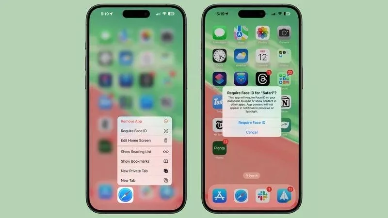 آپدیت iOS 18 رسماً انتشار شد؛ نگاهی به 8 ویژگی تازه و جذاب_آفتاب شرق 19 قابلیت قفلکردن برنامهها در iOS 18