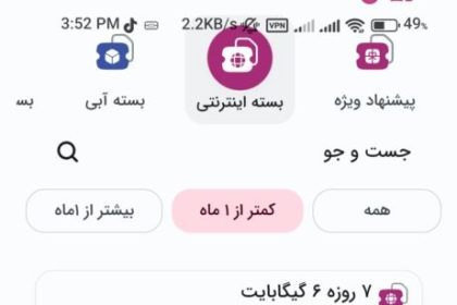 انواع بسته های اینترنت رایتل