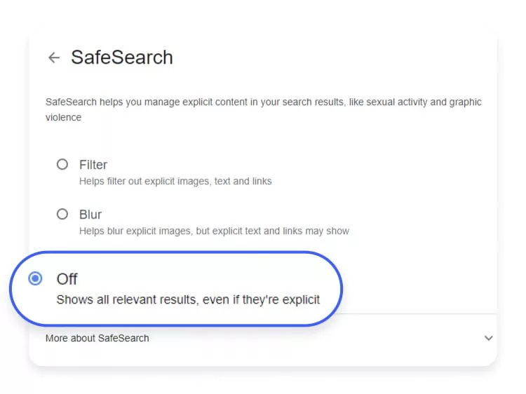 چطور جستجوی ایمن گوگل (safe search) را خاموش کنیم؟_آفتاب شرق 4 چطور جستجوی ایمن گوگل safe search را خاموش کنیم؟ آفتاب شرق.webp