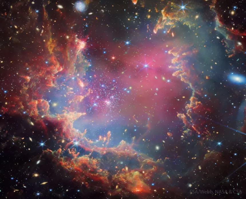 تصویر روز ناسا: خوشه ستاره‌ای NGC 602؛ تصویری از تلسکوپ فضایی جیمز وب