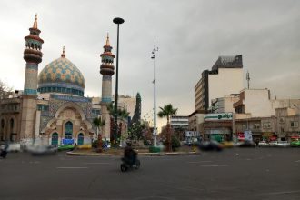 پیام عبری دیوارنگاره میدان فلسطین پس از حمله اسرائیل