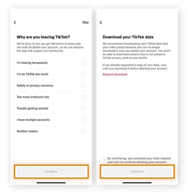 آموزش دیلیت اکانت تیک تاک؛ حذف Tik Tok به طور موقت و دائمی_آفتاب شرق 8 دیلیت کردن تیک تاک