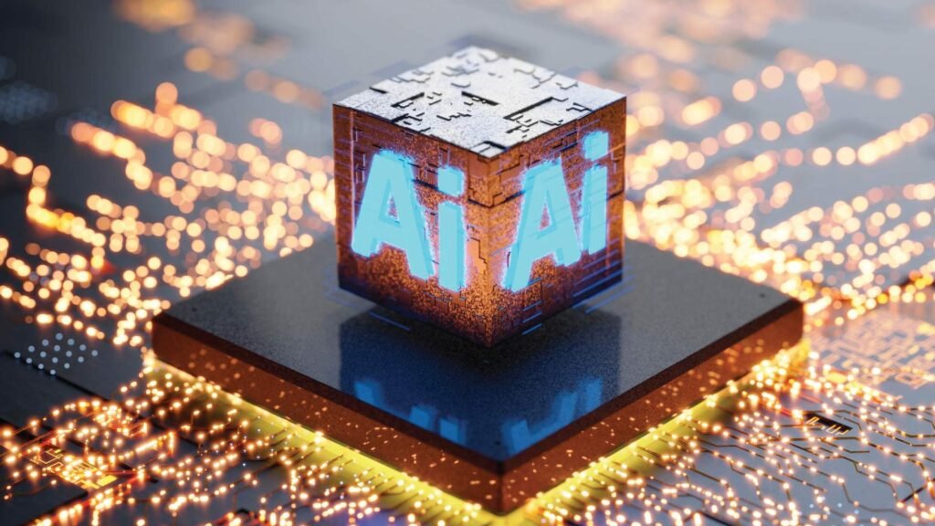 تصویری تزئینی از یک پردازنده کوانتومی