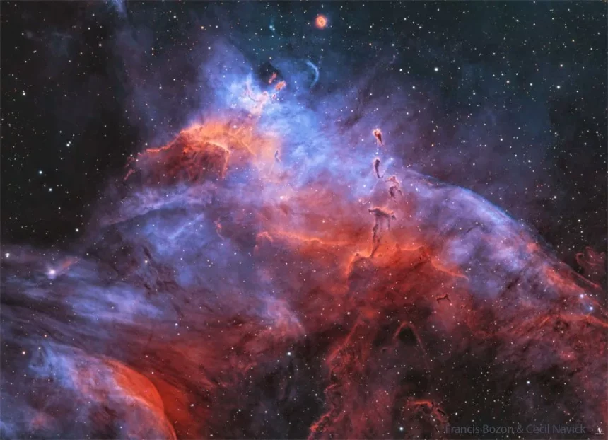 ابر مولکولی Gum37 و خوشه ستاره‌ای NGC 3572