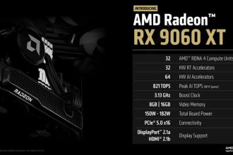 مشخصات کارت گرافیک Radeon RX 9060 XT