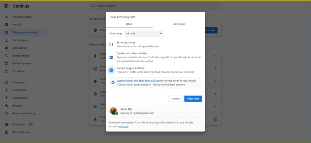 پاک کردن کش مرورگر