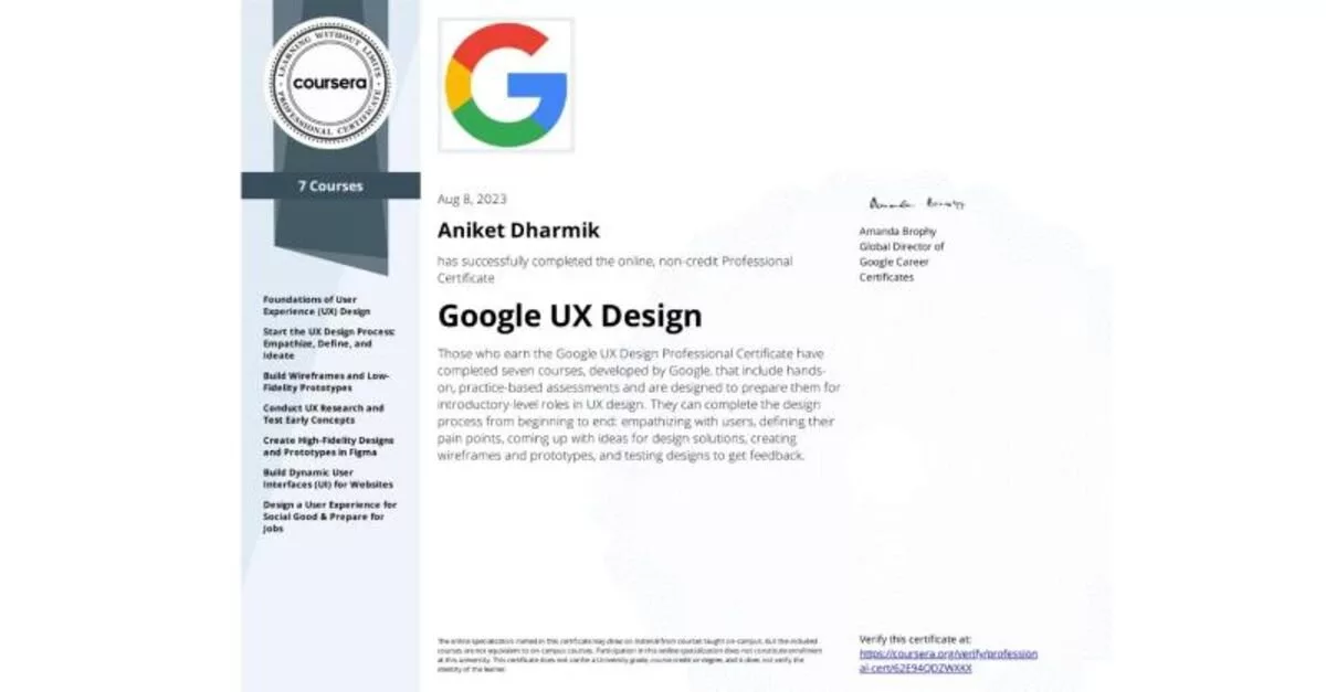 5 دوره آنلاین توانایی شغلی گوگل که رزومه شما را قوی میکند_آفتاب شرق 13 Google UX Design Professional Certificate
