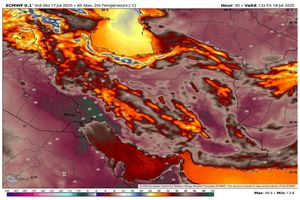 رکورد دمای هوا گرم در ایران ثبت شد