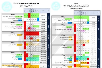 انتشار کردن تقویم آموزشی تازه دانشگاه تهران؛ ۲۹شهریورماه تاریخ اغاز کلاسها_آفتاب شرق 6 انتشار تقویم آموزشی جدید دانشگاه تهران؛ ۲۹شهریورماه تاریخ شروع کلاسها