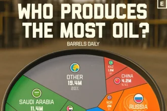 بزرگترین تشکیل کنندگان نفت جهان در سال ۲۰۲۵_آفتاب شرق 24 اصلی ترین تولید کنندگان نفت در سال ۲۰۲۵