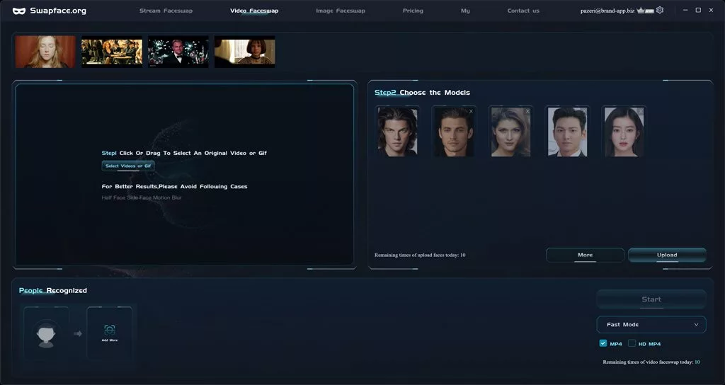 تحول چهره با هوش مصنوعی در ویدیو_آفتاب شرق 22 برنامه SwapFace