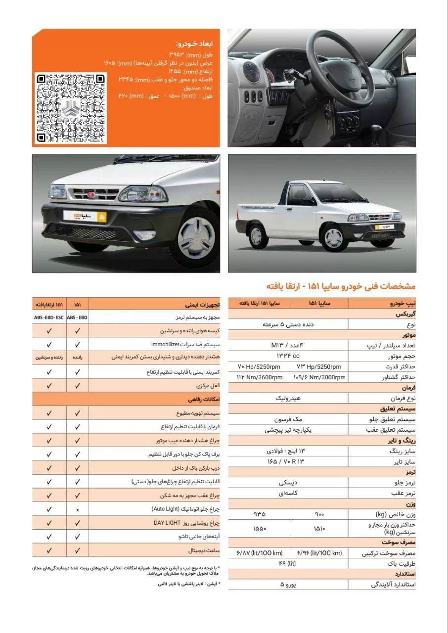 سایپا ۱۵۱ ارتقا یافته