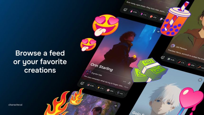 اضافه شدن قابلیت فید اجتماعی به اپلیکیشن موبایل Character.AI