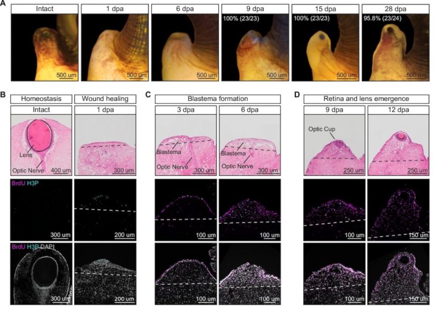 قابلیت بازسازی چشم در حلزون
