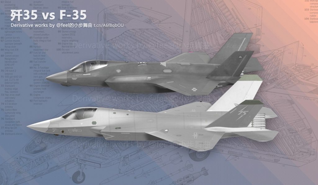 قیاس جنگندههای اف-۳۵ و جی-۳۵_آفتاب شرق 15 جنگندههای جی-۳۵ و اف-۳۵