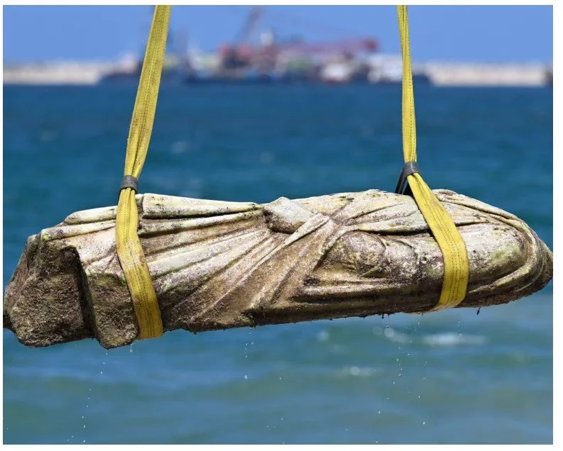 باقی مانده شهر ۲ هزار ساله مصری از زیر آب بیرون کشیده شد + ویدیو_آفتاب شرق 7 کشف بقایای شهر غرق شده 2 هزار ساله در مصر