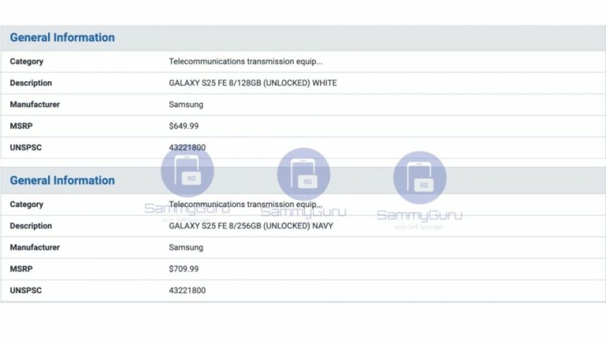 قیمت گلکسی S25 FE