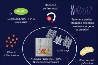 تأثیر فضا بر پیری سلول‌های بنیادی