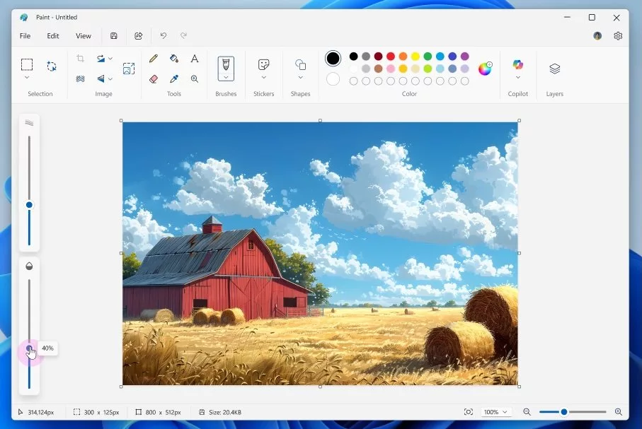 1758182265 825 برنامه Paint ویندوز همانند به فتوشاپ می‌شود؛ ویرایش لایه‌های گوناگون.webp