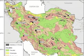 ایران یکی از کانون‌های فرونشست شدید زمین در جهان است