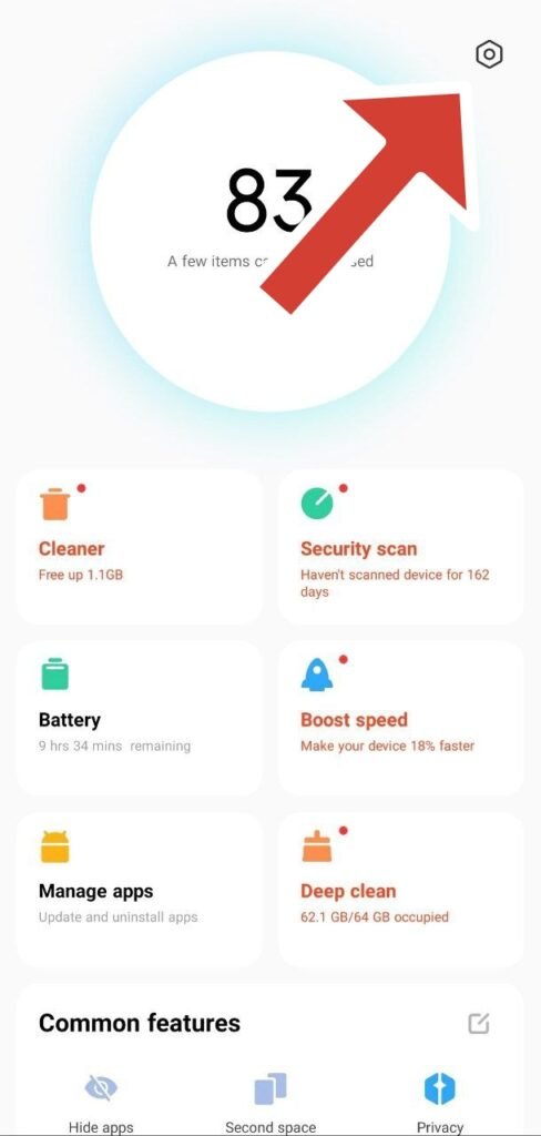 تنظیمات اپلیکیشن Security