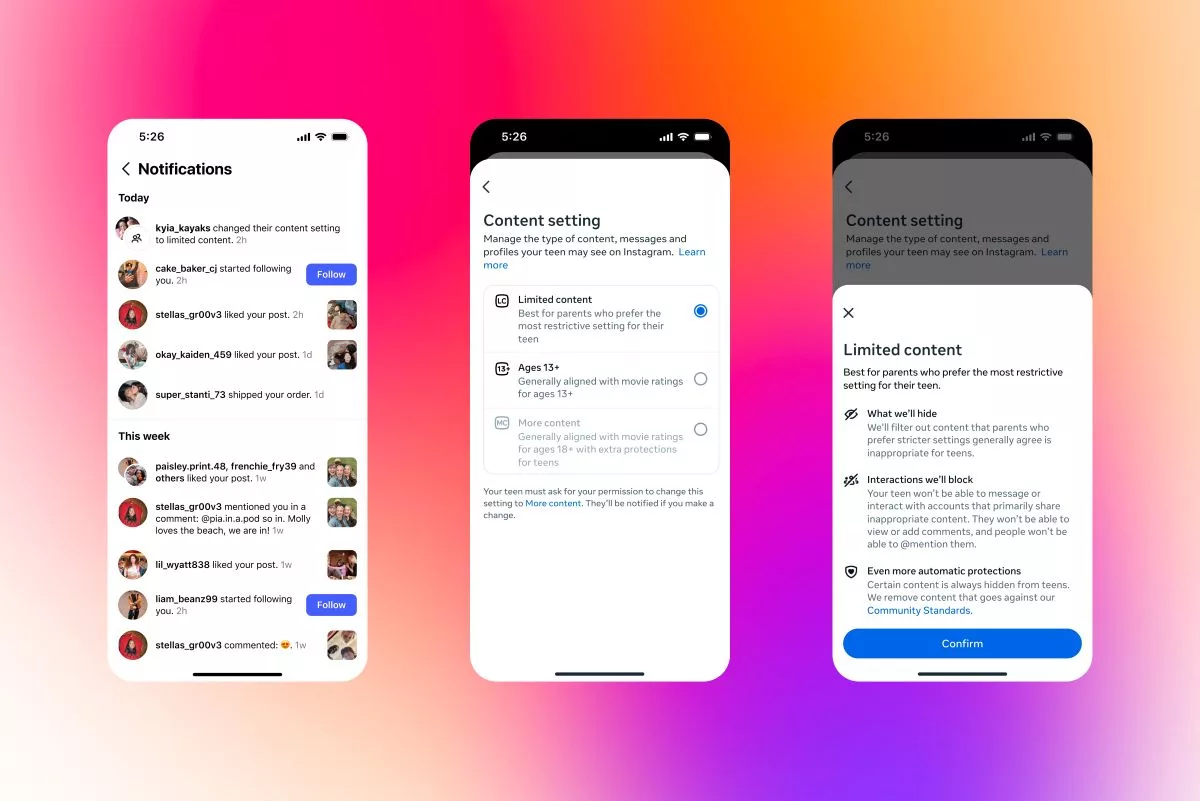 تنظیمات جدید نمایش محتوا به نوجوانان در اینستاگرام