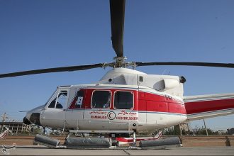 اعزام بالگرد هلال احمر برای اطفای حریق جنگل‌های الیت چالوس + فیلم