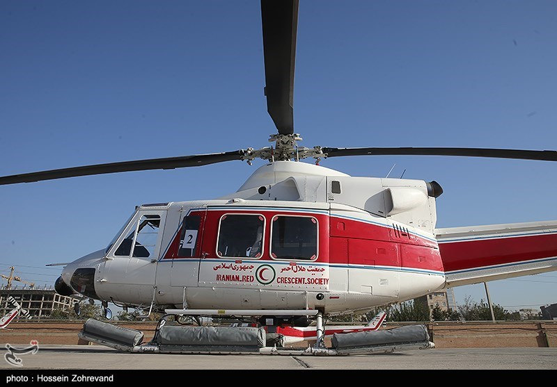 اعزام بالگرد هلال احمر برای اطفای حریق جنگل‌های الیت چالوس + فیلم