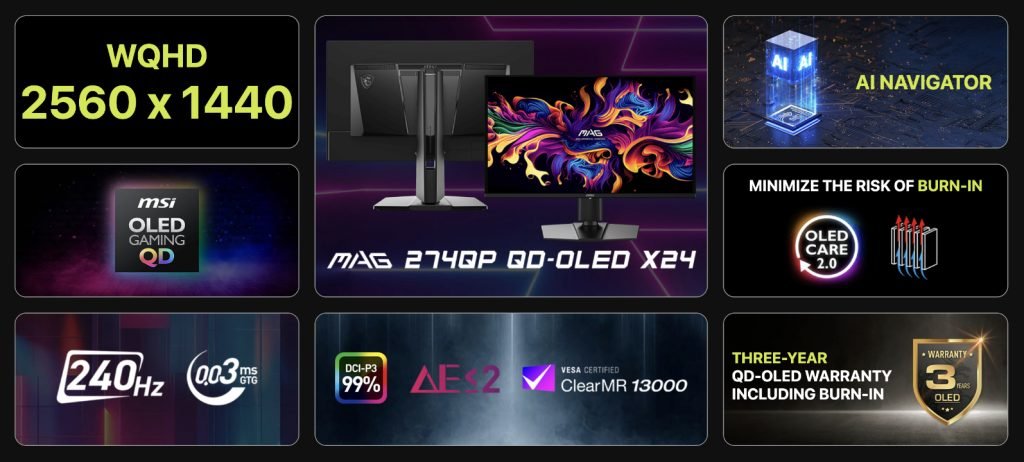 MSI مانیتور گیمینگ 27 اینچی 2.5K با نرخ تازهسازی 240 هرتز اراعه کرد_آفتاب شرق 8 1765172662 629 MSI مانیتور گیمینگ 27 اینچی 25K با نرخ تازهسازی 240