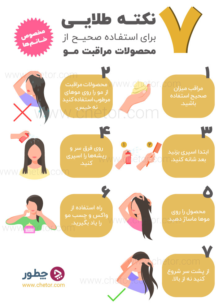 اینفوگرافی چیست و چطور میتوان آن را ساخت؟_آفتاب شرق 19 نکات طلایی برای استفاده صحیح از محصولات مراقبت مو