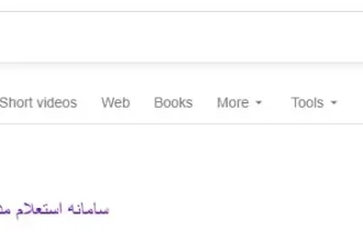 صفحه سرچ گوگل برای ورود به سامانه