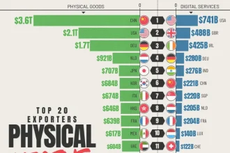 صادرکنندگان برتر کالا و خدمات دیجیتال در سال ۲۰۲۴