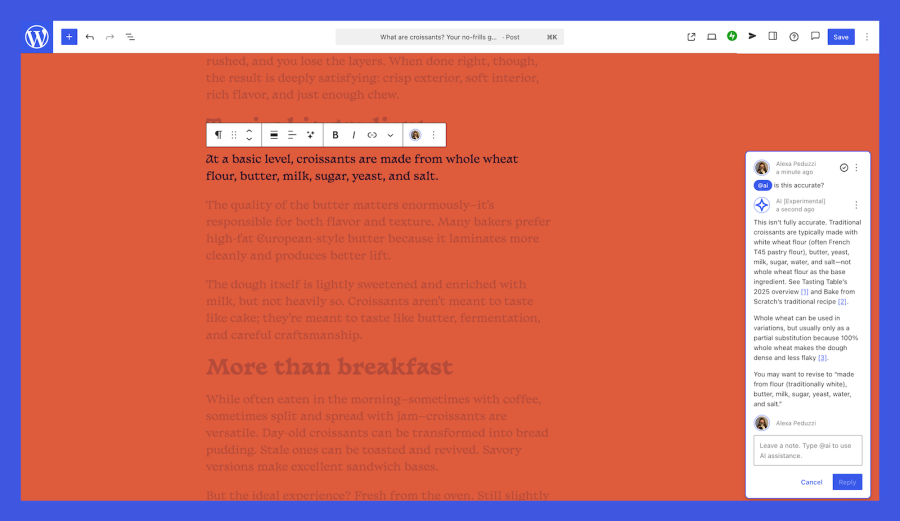 دستیار هوش مصنوعی وردپرس