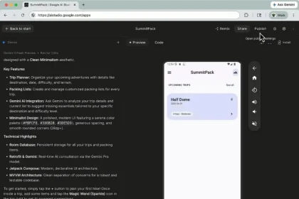کاربران حالا می‌توانند با دستورات متنی در پلتفرم AI Studio گوگل اپ اندرویدی بسازند