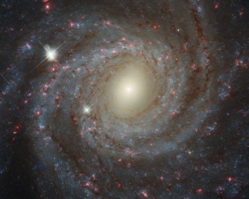 کهکشان مارپیچی NGC 3344 از نمای روبه‌رو