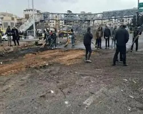 اتوبان باقری پس از اصابت موشک بازگشایی شد