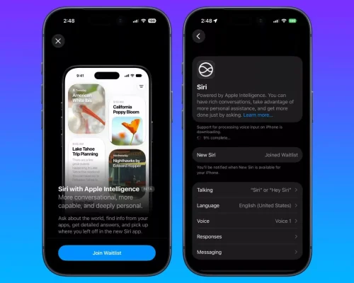فهرست انتظار Siri AI