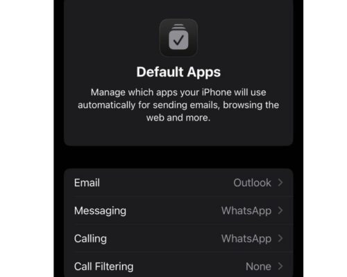 حالا می‌توان واتساپ را به عنوان برنامه پیش‌فرض تماس و پیام آیفون انتخاب کرد