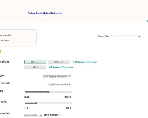ابزار کاهش نویز Audiodenoise